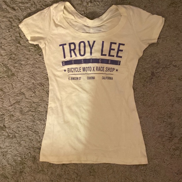 Troy Lee Clean Cut Scoop-Neck Women's T-Shirt in Size Small - Picture 2 of 5